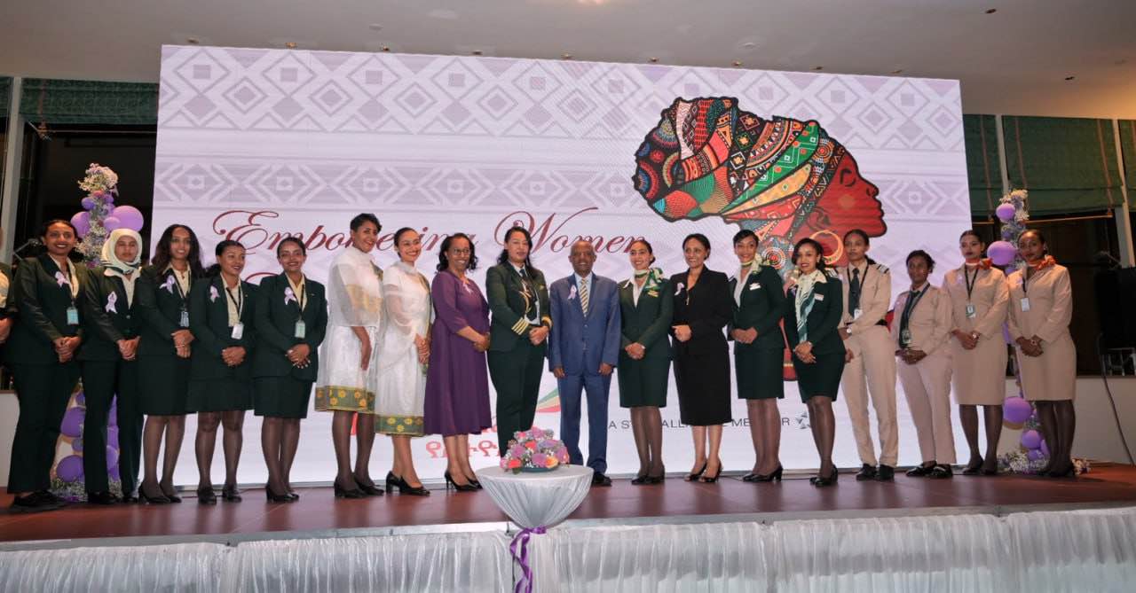 Ethiopian celebrates International Women's Day with all-female operated flight to London