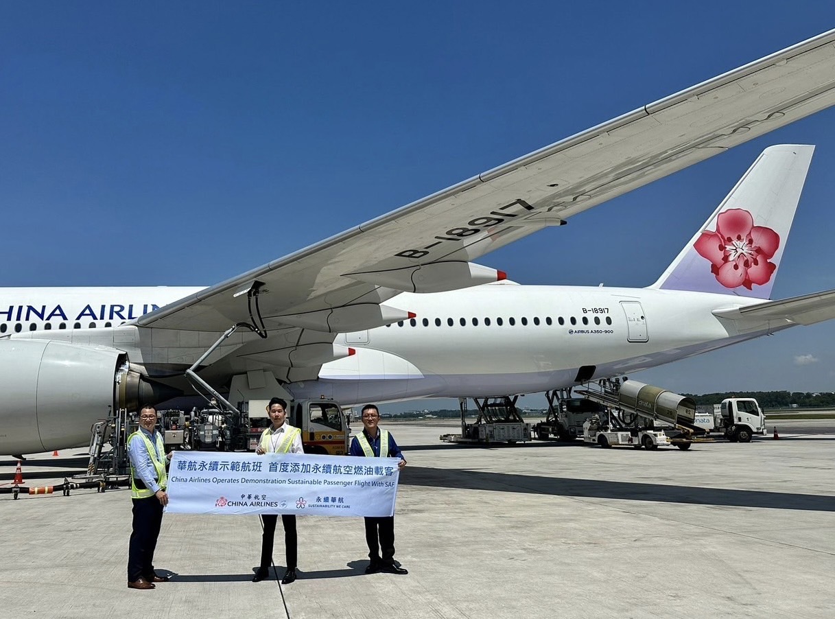 China Airlines launch first SAF-blend passenger flight