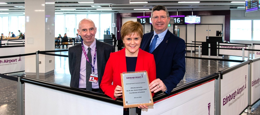 Edinburgh Airport's £75 million terminal expansion officially opens