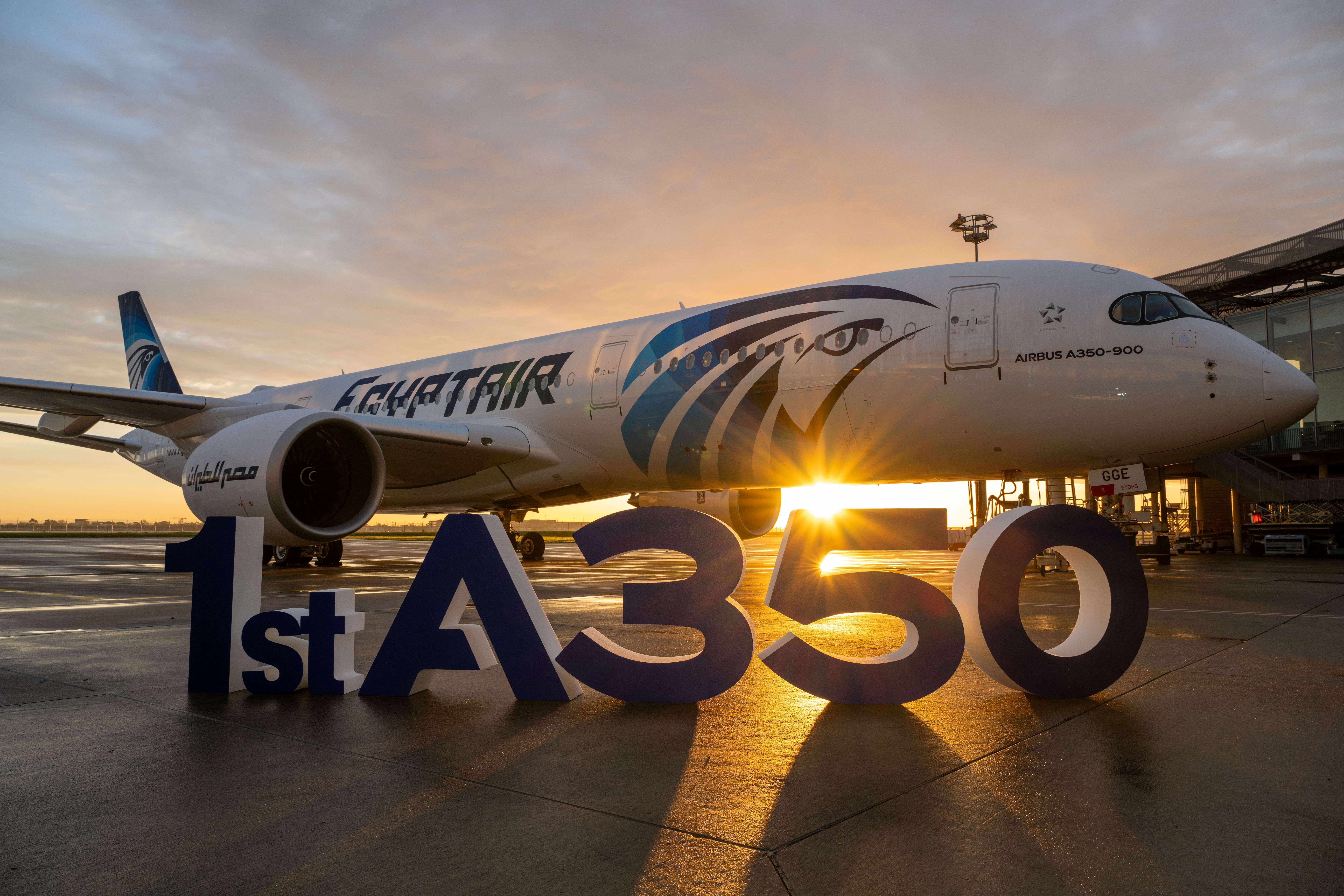 EGYPTAIR takes delivery of first of 16 Airbus A350-900 aircraft