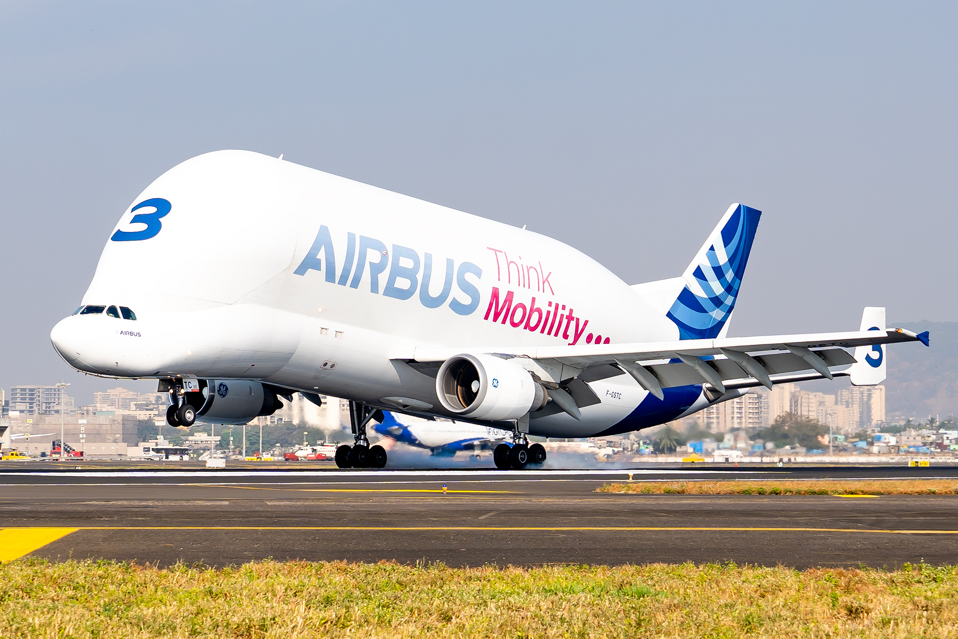 Airbus Beluga makes a pit-stop at Mumbai International Airport