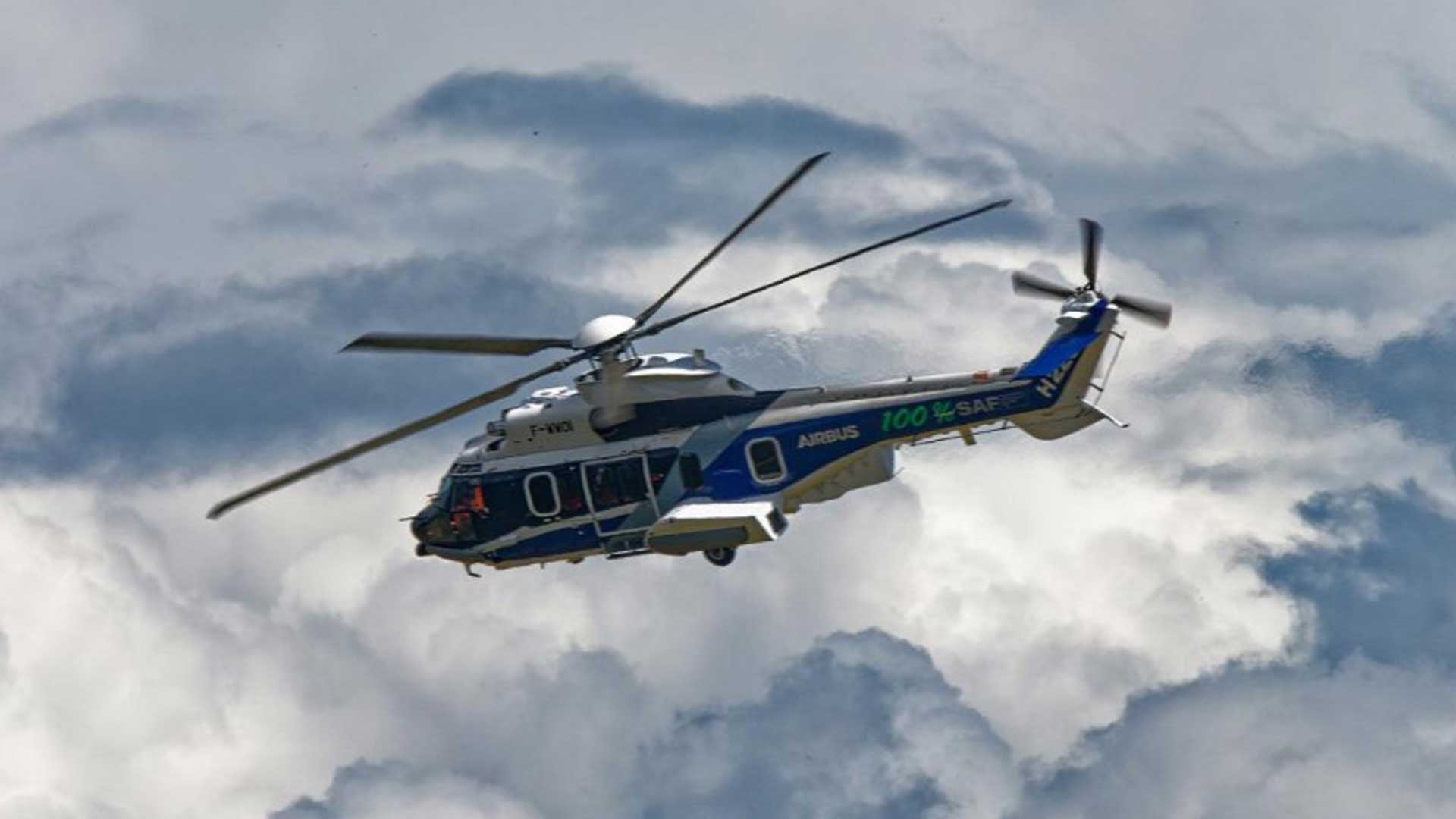 First helicopter flight powered solely by sustainable aviation fuel