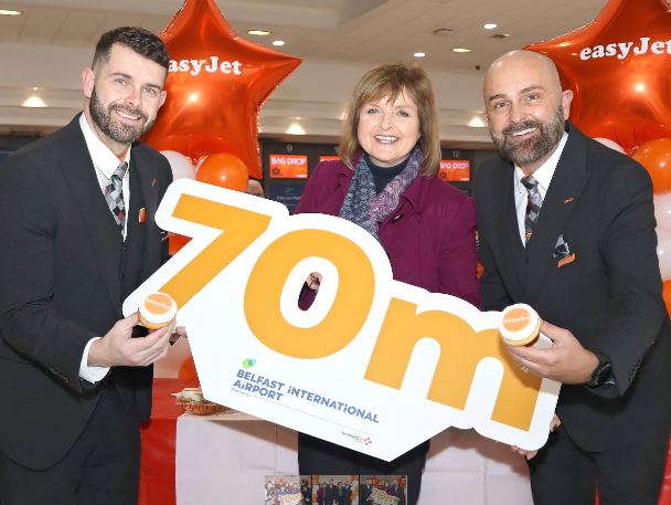 easyJet passes 70-million-passenger milestone in Belfast