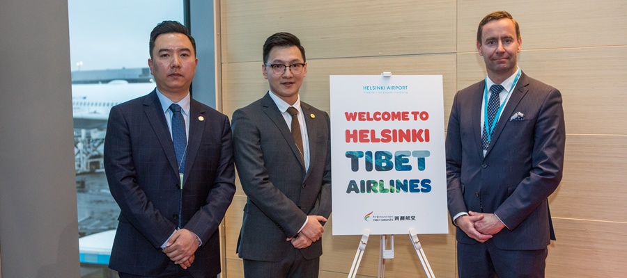 Tibet Airlines opens a route between Jinan and Helsinki