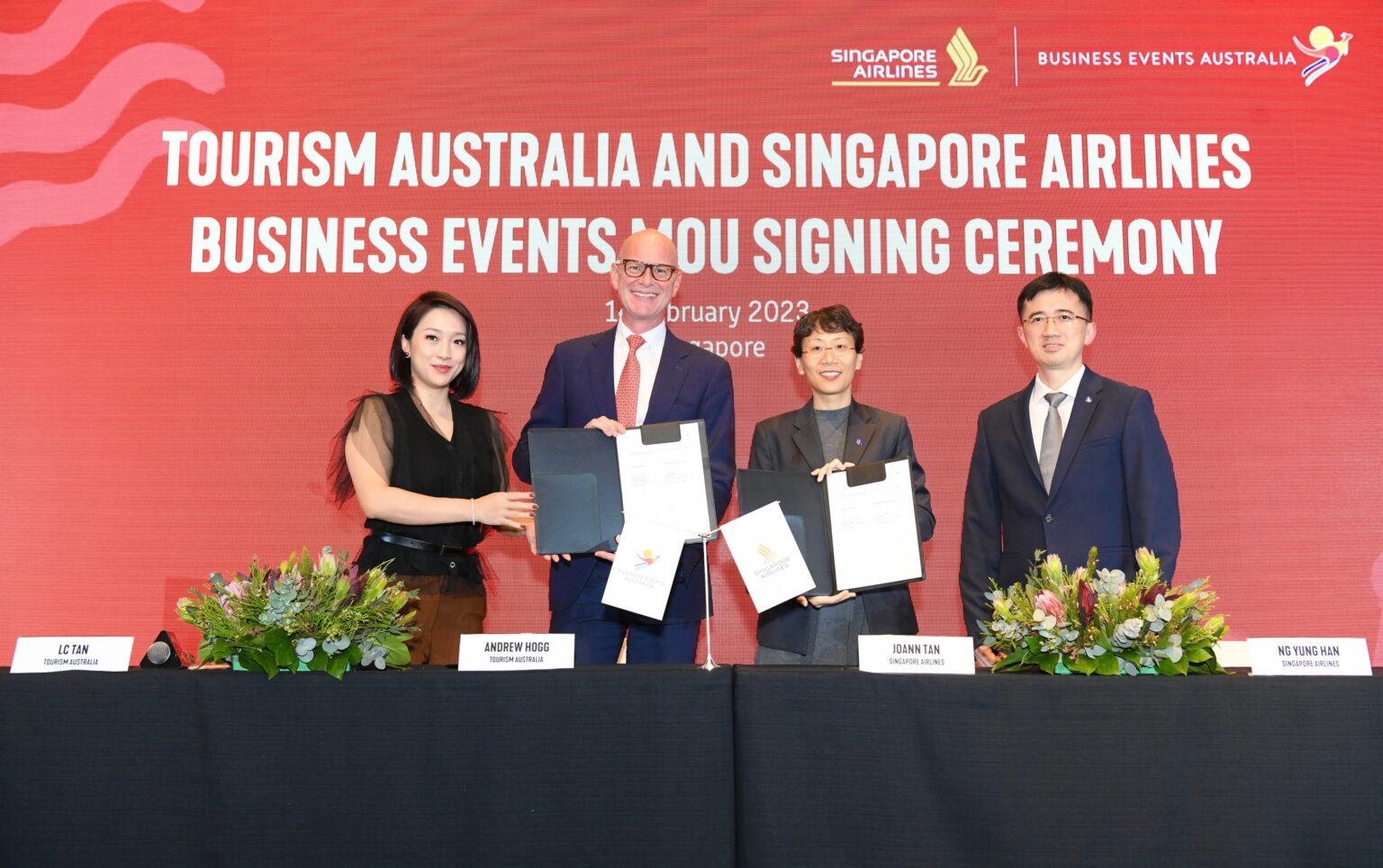 Singapore Airlines and Tourism Australia ink deal to promote business travel in Australia