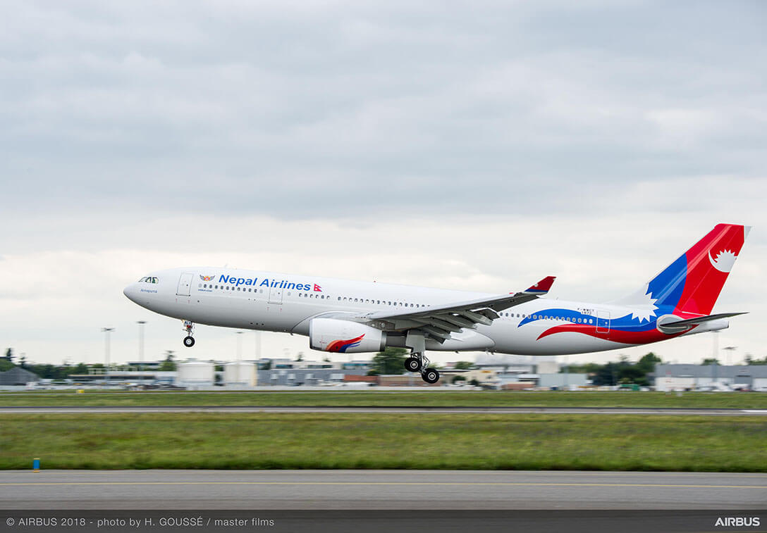 Nepal Airlines takes delivery of its first A330