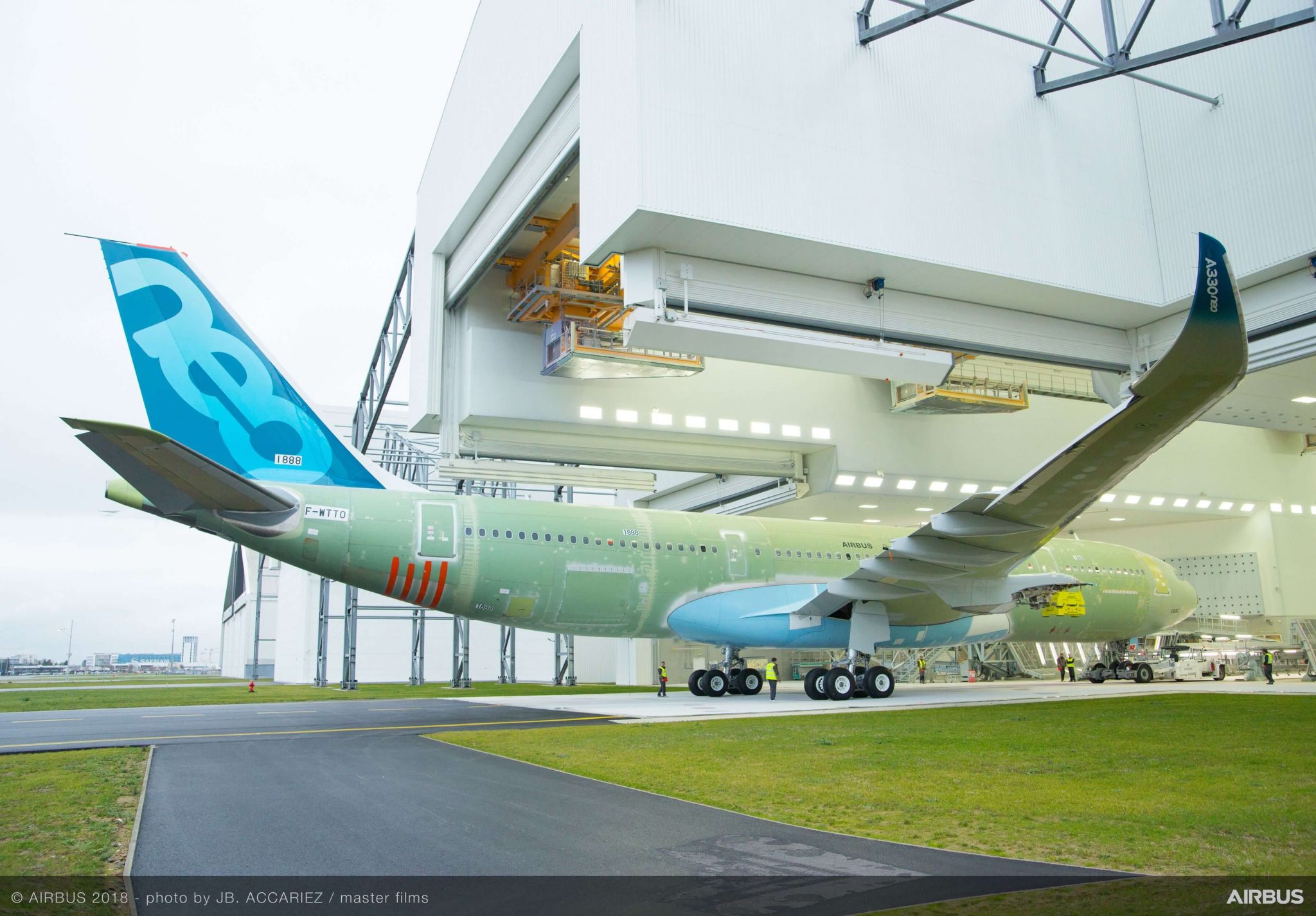 New A330-800 rolls-out of paintshop