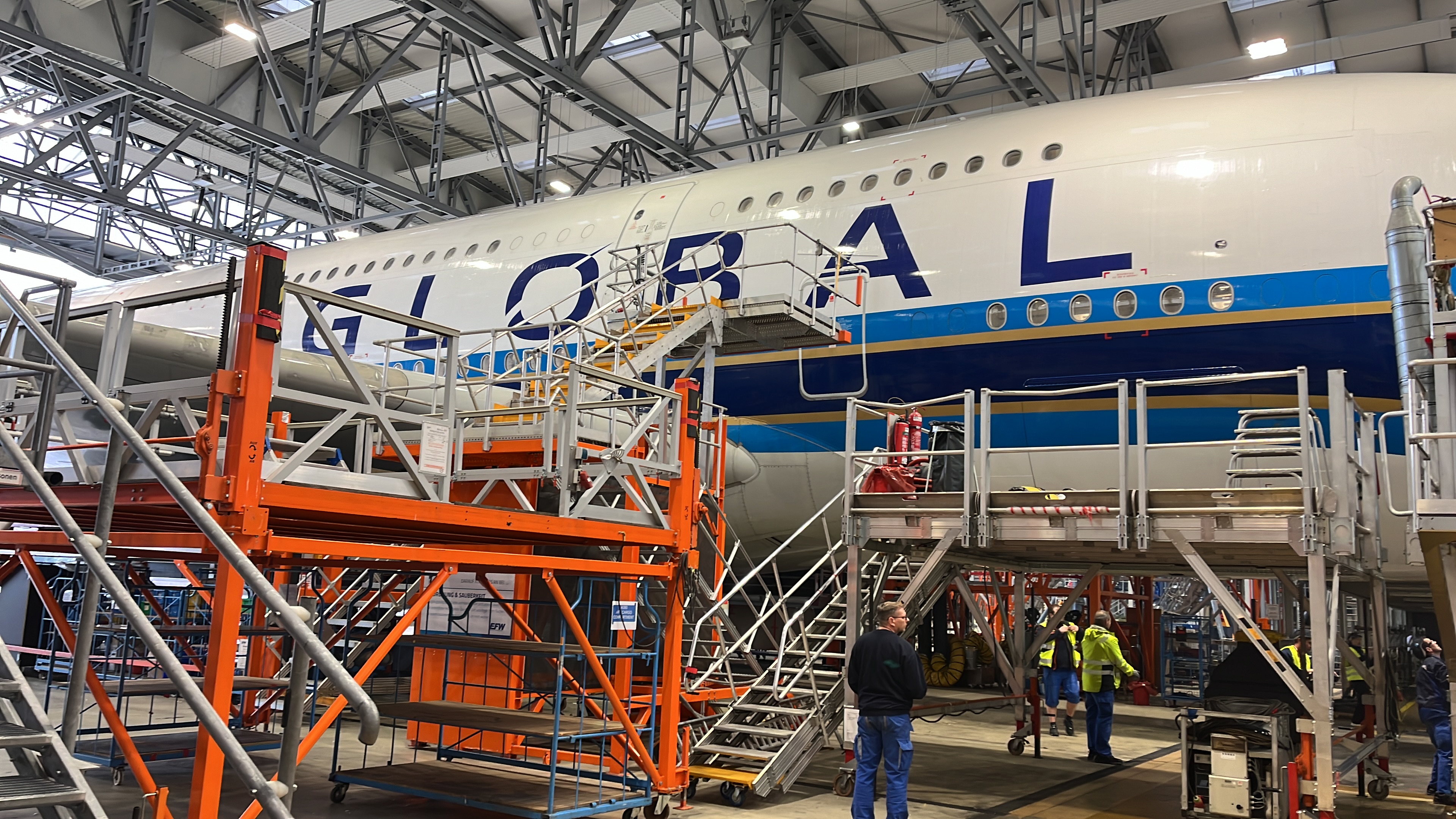 Global Airlines' first A380 lands in Dresden to undergo maintenance