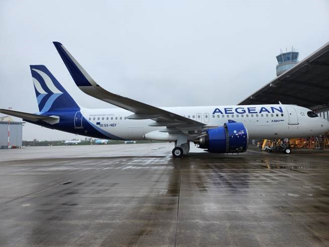 SMBC delivers one A320neo to Aegean Airlines