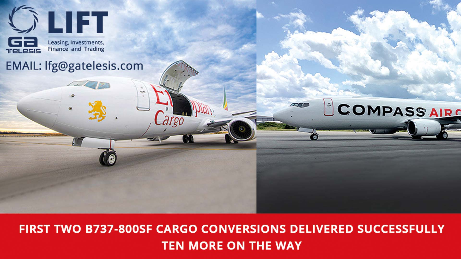 GA Telesis adds six additional firm orders for B737-800SF Cargo Conversions with AEI