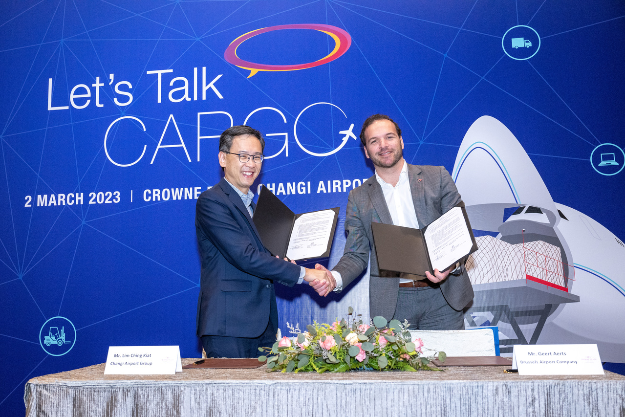 Brussels Airport and Changi Airport sign MoU to enhance air cargo development