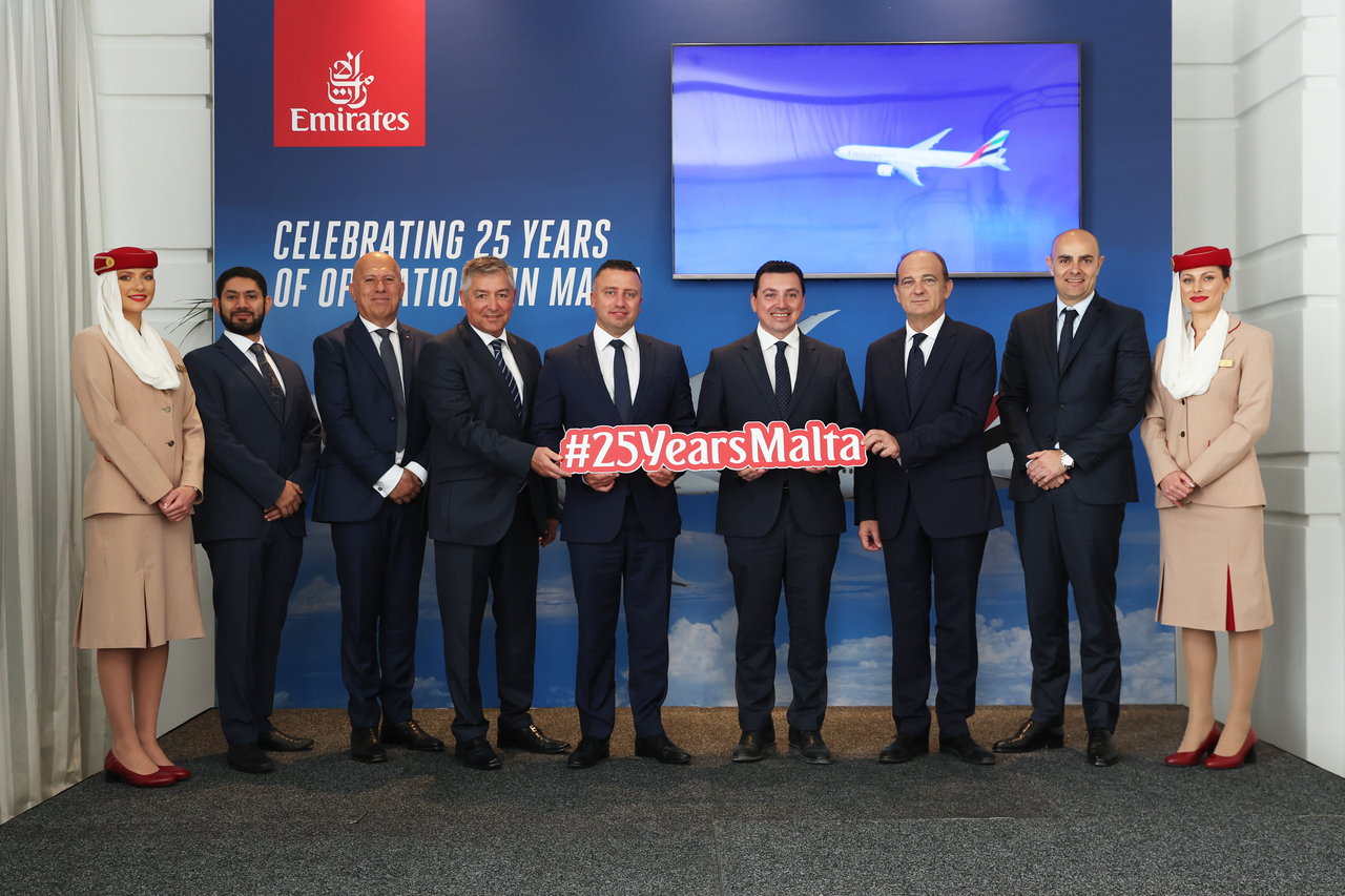 Emirates marks 25th anniversary of Malta operations