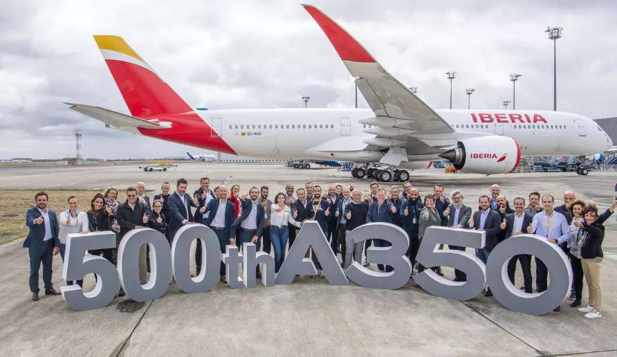 Airbus delivers 500th A350 to Iberia