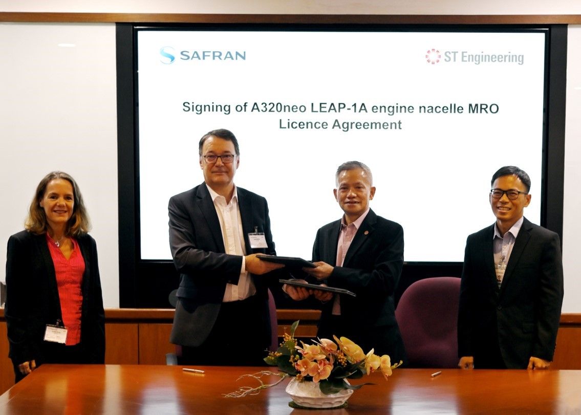 Safran Nacelles and ST Engineering ink pact for MRO of LEAP engines on A320