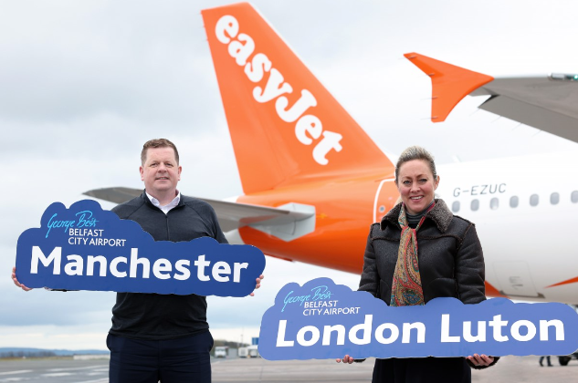 Manchester and Luton added to easyJet's Belfast routes