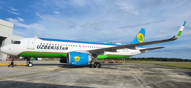 CALC delivers first A320neo to Uzbekistan Airways