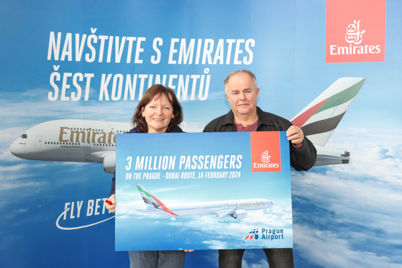 Emirates carries three million passengers from Prague to Dubai