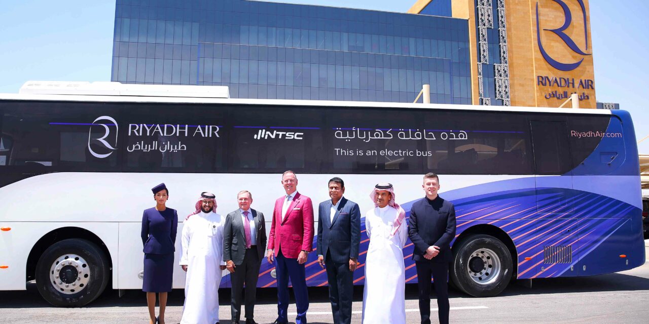 Riyadh Air displays first electric coach for employee transport